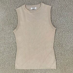The Workshop Neutral Sleeveless Knit Top – Size L
